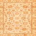 Square Machine Washable Oriental Orange Traditional Area Rugs, wshabs3031org