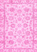 Machine Washable Oriental Pink Traditional Rug, wshabs3031pnk