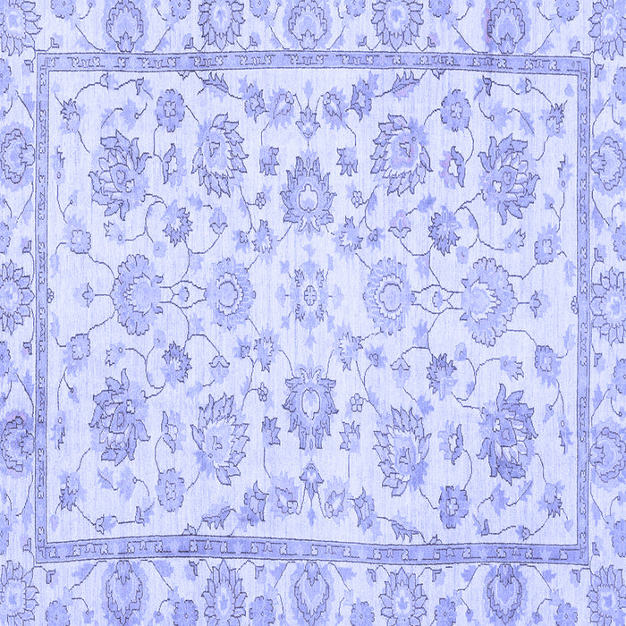 Square Machine Washable Oriental Blue Traditional Rug, wshabs3031blu
