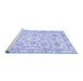 Sideview of Machine Washable Oriental Blue Traditional Rug, wshabs3031blu