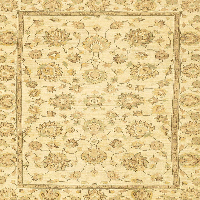 Square Machine Washable Abstract Yellow Rug, wshabs3031