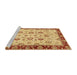 Sideview of Machine Washable Abstract Orange Rug, wshabs3032