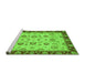 Sideview of Machine Washable Oriental Green Traditional Area Rugs, wshabs3032grn