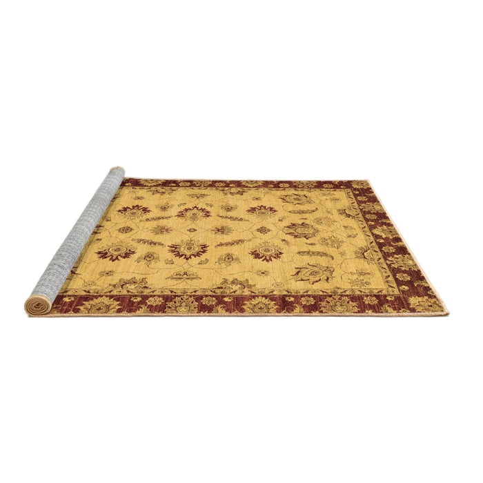 Sideview of Machine Washable Oriental Brown Traditional Rug, wshabs3032brn