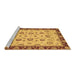 Sideview of Machine Washable Oriental Brown Traditional Rug, wshabs3032brn