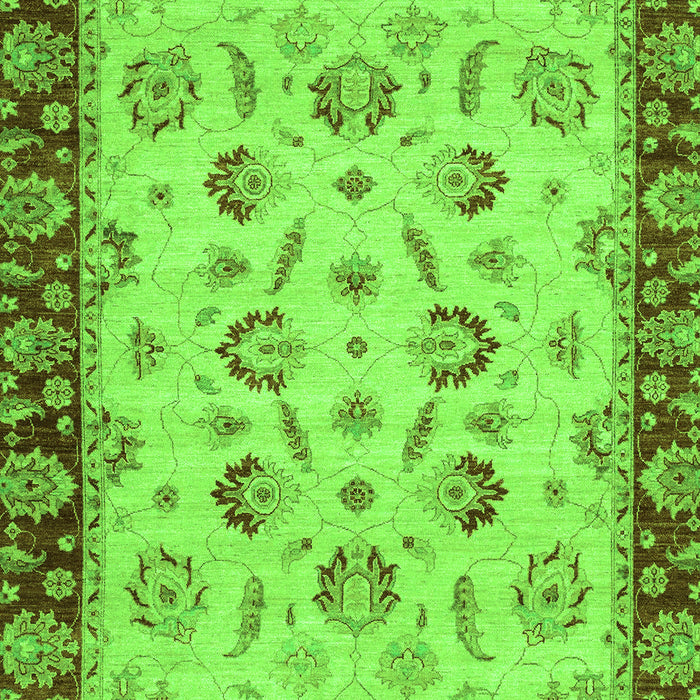 Machine Washable Oriental Green Traditional Area Rugs, wshabs3032grn
