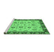 Sideview of Machine Washable Oriental Emerald Green Traditional Area Rugs, wshabs3032emgrn