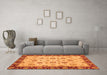 Machine Washable Oriental Orange Traditional Area Rugs in a Living Room, wshabs3032org