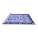 Sideview of Machine Washable Oriental Blue Traditional Rug, wshabs3032blu