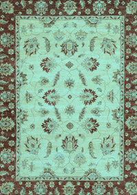 Oriental Light Blue Traditional Rug, abs3032lblu