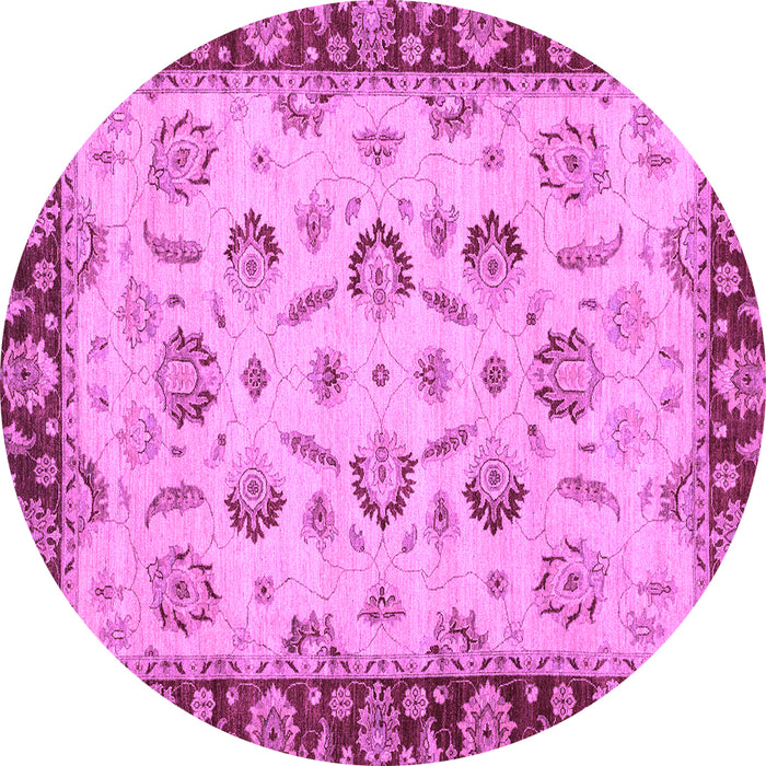 Round Oriental Purple Traditional Rug, abs3032pur