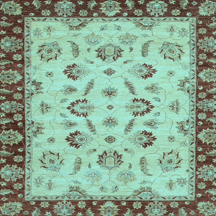 Square Oriental Light Blue Traditional Rug, abs3032lblu