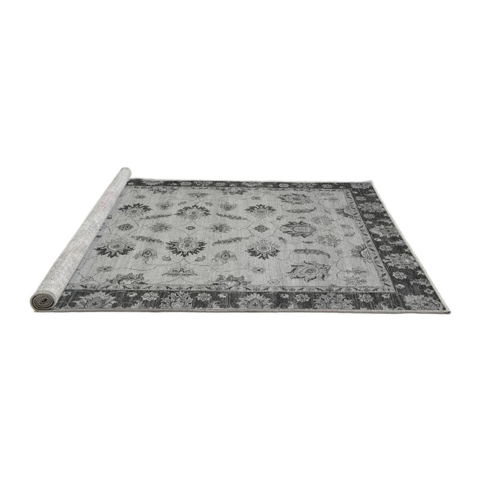 Sideview of Machine Washable Oriental Gray Traditional Rug, wshabs3032gry