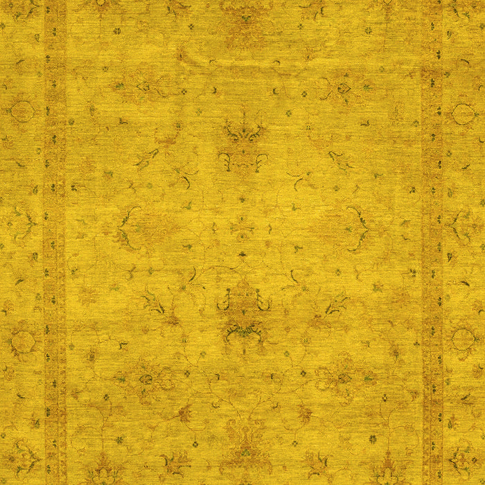 Machine Washable Abstract Yellow Modern Rug, wshabs3033yw