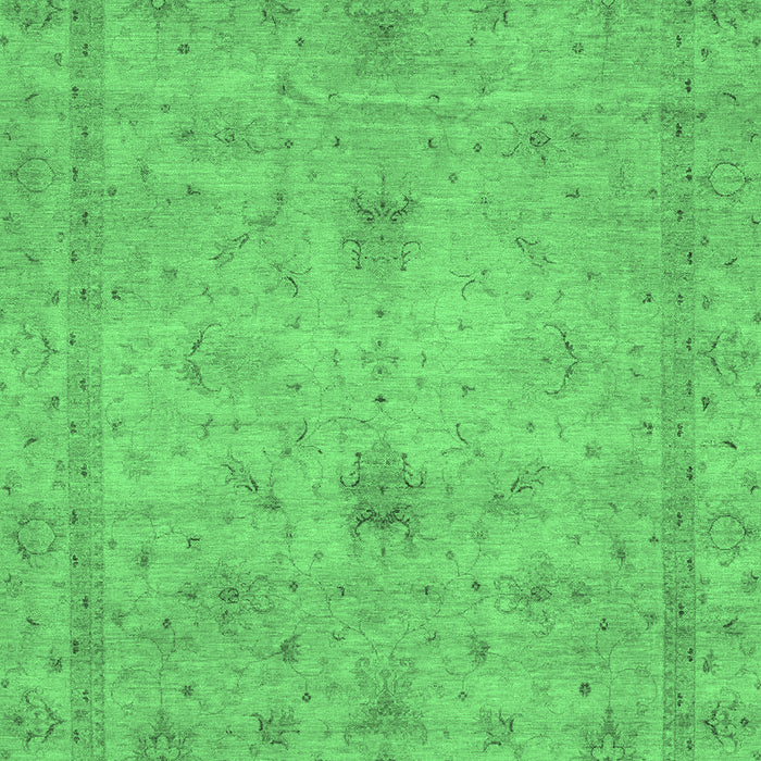 Machine Washable Abstract Emerald Green Modern Area Rugs, wshabs3033emgrn
