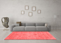 Machine Washable Abstract Red Modern Rug, wshabs3033red