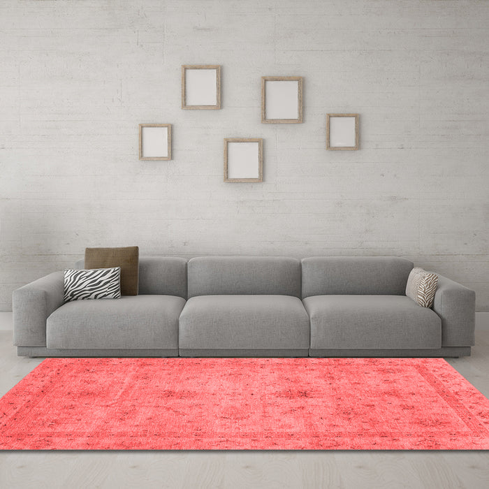 Modern Red Washable Rugs