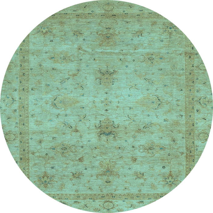 Round Machine Washable Abstract Light Blue Modern Rug, wshabs3033lblu