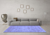 Machine Washable Abstract Blue Modern Rug, wshabs3033blu