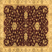 Square Oriental Brown Traditional Rug, abs3034brn