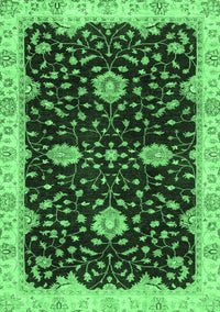 Oriental Emerald Green Traditional Rug, abs3034emgrn