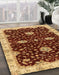 Abstract Orange Oriental Rug in Family Room, abs3034