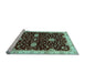 Sideview of Machine Washable Oriental Light Blue Traditional Rug, wshabs3034lblu