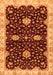 Machine Washable Oriental Orange Traditional Area Rugs, wshabs3034org