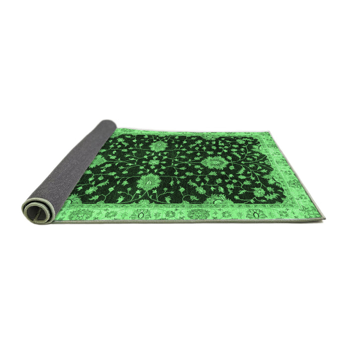 Sideview of Oriental Emerald Green Traditional Rug, abs3034emgrn