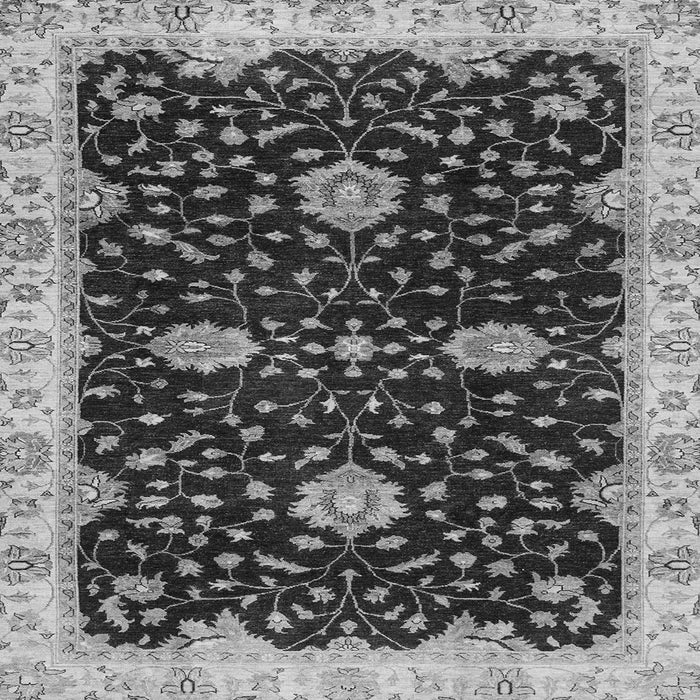 Square Machine Washable Oriental Gray Traditional Rug, wshabs3034gry