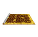 Sideview of Machine Washable Oriental Yellow Traditional Rug, wshabs3034yw