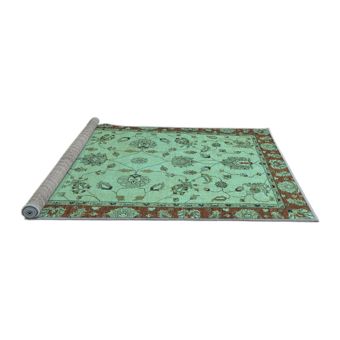Sideview of Machine Washable Abstract Light Blue Modern Rug, wshabs3035lblu
