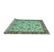 Sideview of Machine Washable Abstract Light Blue Modern Rug, wshabs3035lblu