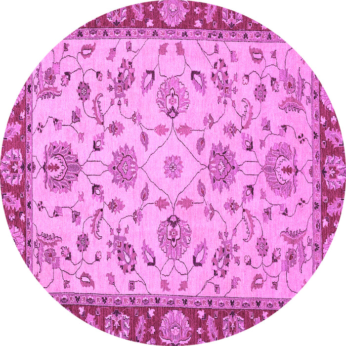 Round Machine Washable Abstract Purple Modern Area Rugs, wshabs3035pur