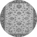 Round Abstract Gray Modern Rug, abs3035gry