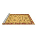 Sideview of Machine Washable Abstract Brown Modern Rug, wshabs3035brn