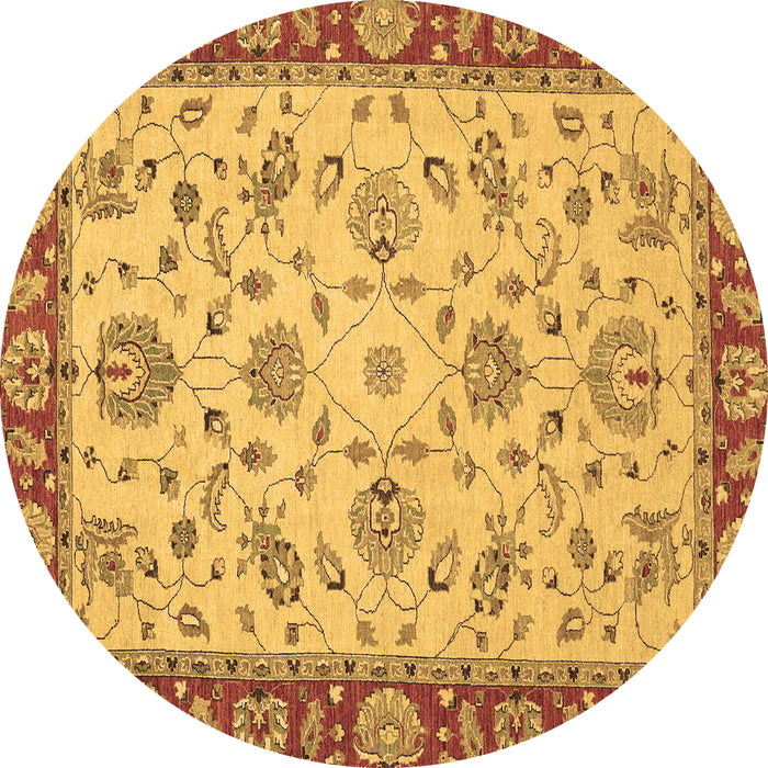 Round Machine Washable Abstract Brown Modern Rug, wshabs3035brn