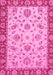 Machine Washable Abstract Pink Modern Rug, wshabs3035pnk