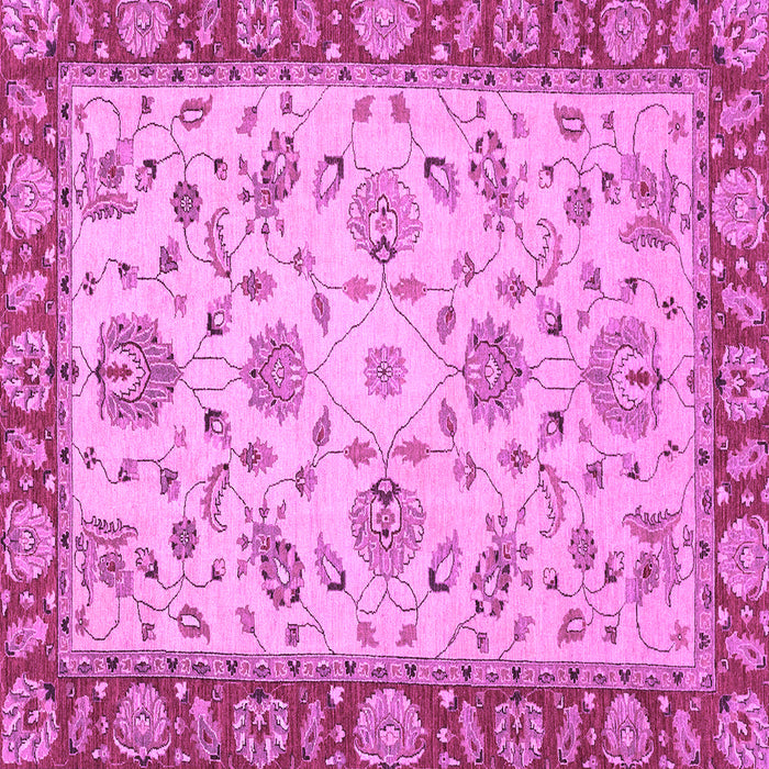 Square Machine Washable Abstract Purple Modern Area Rugs, wshabs3035pur
