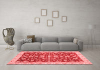 Machine Washable Oriental Red Traditional Rug, wshabs3036red