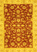 Machine Washable Oriental Yellow Traditional Rug, wshabs3036yw