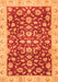 Machine Washable Oriental Orange Traditional Area Rugs, wshabs3036org