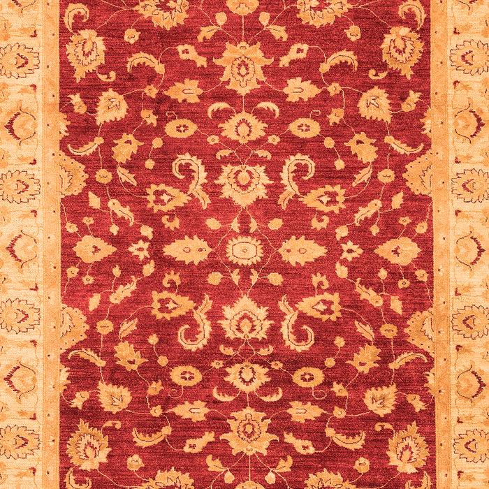 Machine Washable Oriental Orange Traditional Area Rugs, wshabs3036org