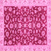 Square Oriental Pink Traditional Rug, abs3036pnk