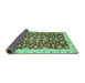 Sideview of Oriental Turquoise Traditional Rug, abs3036turq