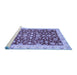 Sideview of Machine Washable Oriental Blue Traditional Rug, wshabs3036blu