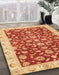 Abstract Neon Red Oriental Rug in Family Room, abs3036