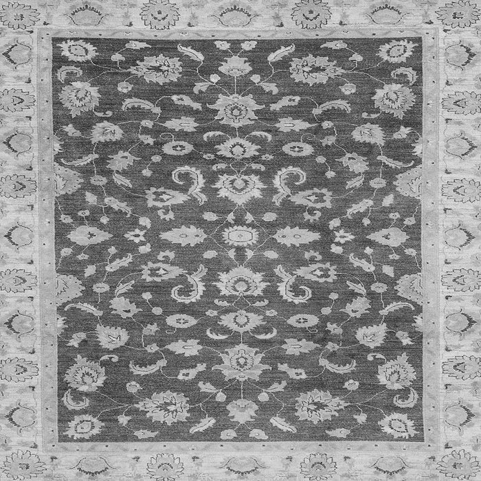 Square Machine Washable Oriental Gray Traditional Rug, wshabs3036gry