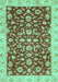 Machine Washable Oriental Turquoise Traditional Area Rugs, wshabs3036turq