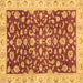 Square Machine Washable Oriental Brown Traditional Rug, wshabs3036brn